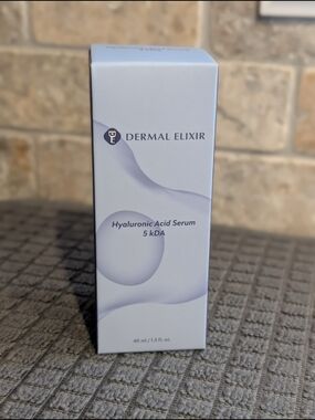 NIB Dermal Elixir Hyaluronic Acid Serum 5 kDA | Deep Hydration | 1.3 oz